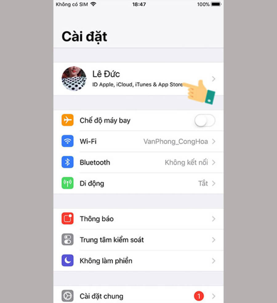 Thoát Apple ID - Hình 1 Thoát Apple ID - Hình 1