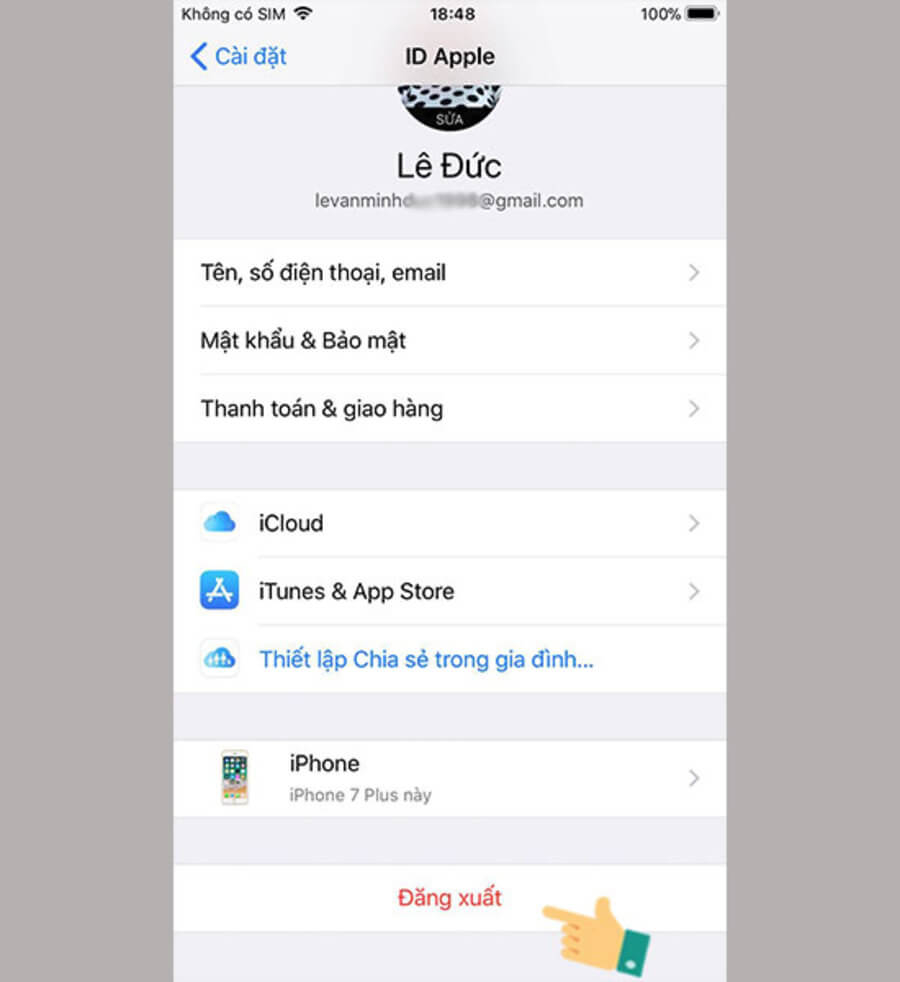 Thoát Apple ID - Hình 2 Thoát Apple ID - Hình 2