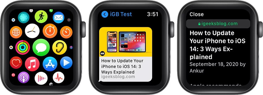 Hướng dẫn mở trang web ngay trên Apple Watch - Hình 1 Hướng dẫn mở trang web ngay trên Apple Watch - Hình 1