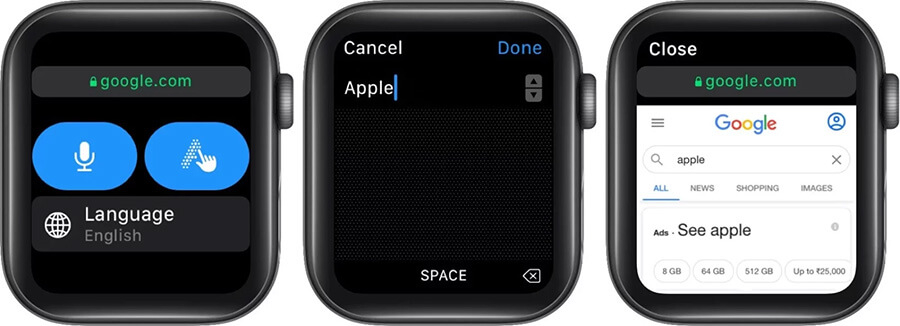 Hướng dẫn mở trang web ngay trên Apple Watch - Hình 2 Hướng dẫn mở trang web ngay trên Apple Watch - Hình 2