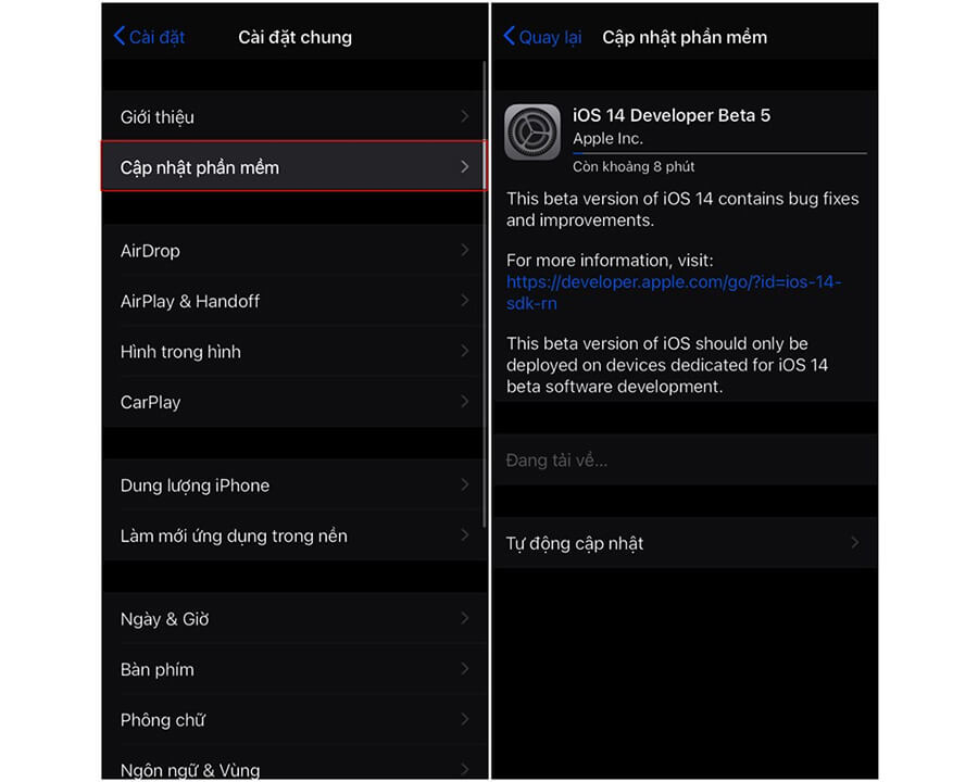 Hướng dẫn nâng cấp lên iOS 14 Beta 5 với nhiều cải tiến mới lạ - Hình 3 Hướng dẫn nâng cấp lên iOS 14 Beta 5 với nhiều cải tiến mới lạ - Hình 3