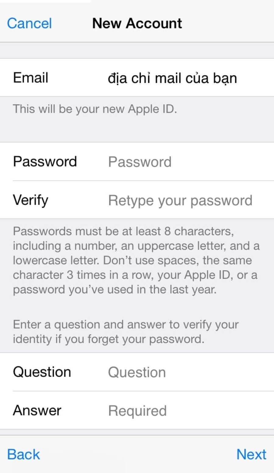 Hướng dẫn tạo tài khoản Apple ID và iCloud miễn phí không cần thẻ Visa. - Hình 11