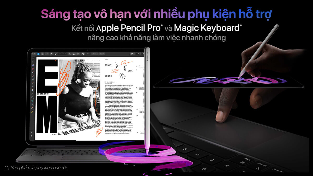 iPad Pro 11-inch 5G 2024 M4|512GB - Hình 2 Phụ kiện iPad Pro 2024 512GB