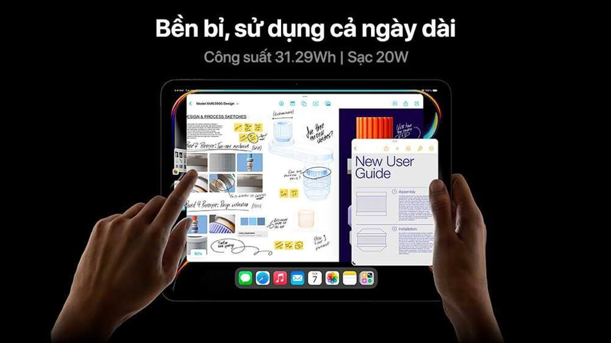 iPad Pro 11-inch 5G 2024 M4|512GB - Hình 6 Pin iPad Pro 2024 512GB