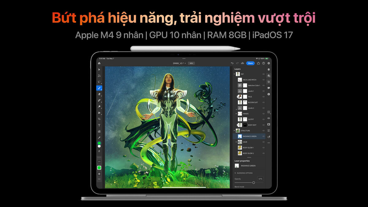 iPad Pro 11-inch 5G 2024 M4|512GB - Hình 4 Hiệu năng iPad Pro 2024 512GB