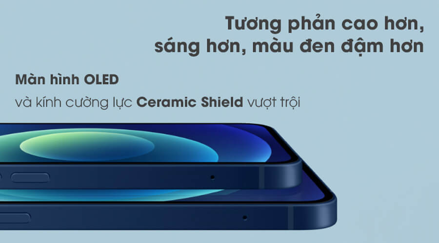 Màn hình OLED tốt hơn và kính cường lực Ceramic Shield vượt trội | iPhone 12 Mini 256GB.