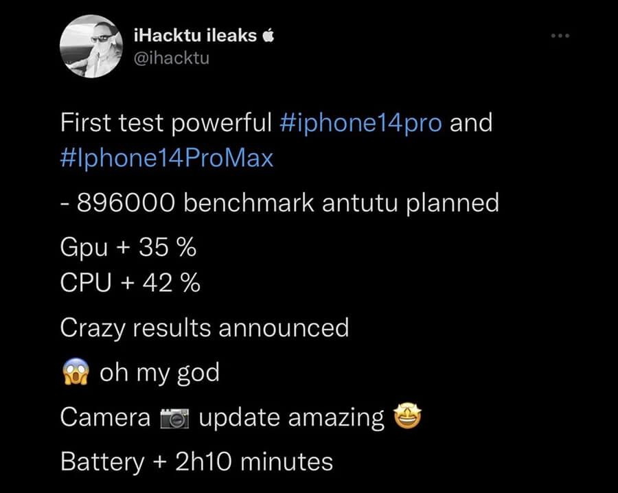 Dung lượng pin iPhone 14 Pro