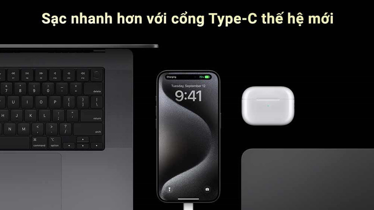 iPhone 15 Pro 256GB Quốc Tế - Cổng kết nối
