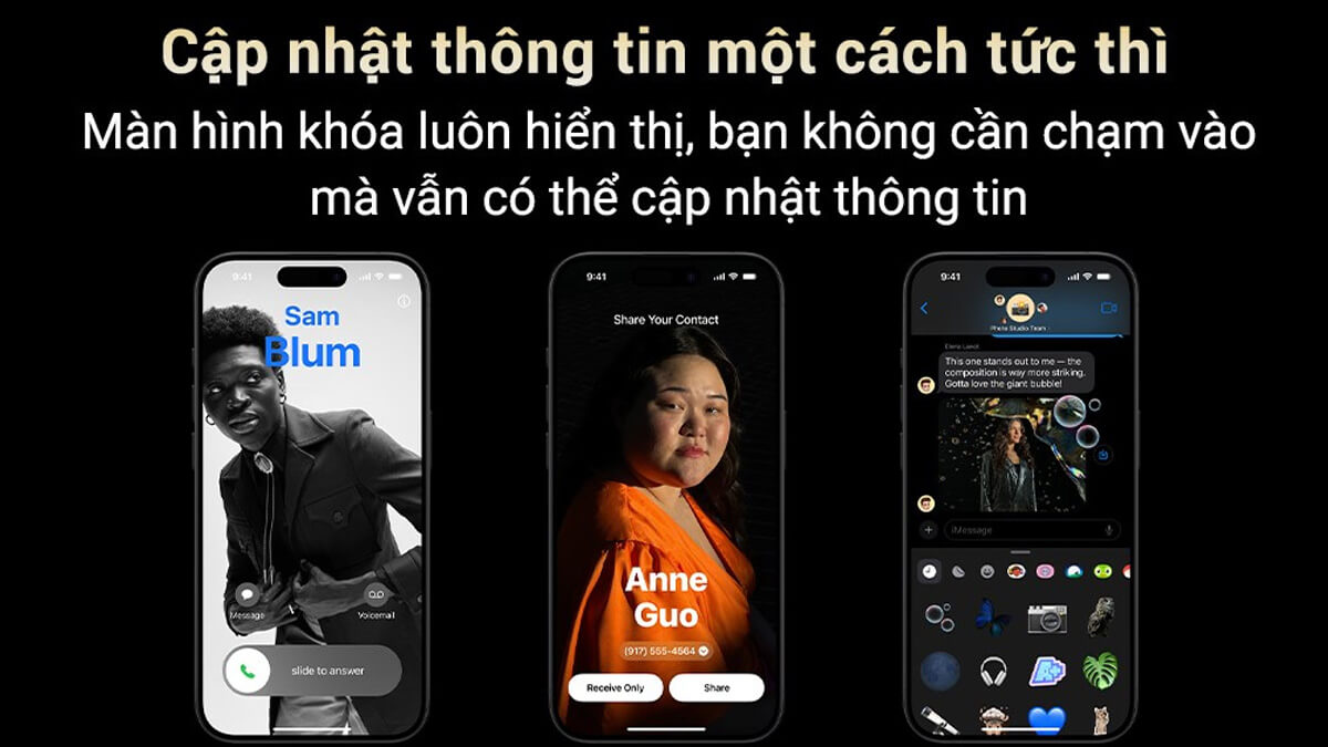 iPhone 15 Pro 256GB Quốc Tế - Màn hình khóa