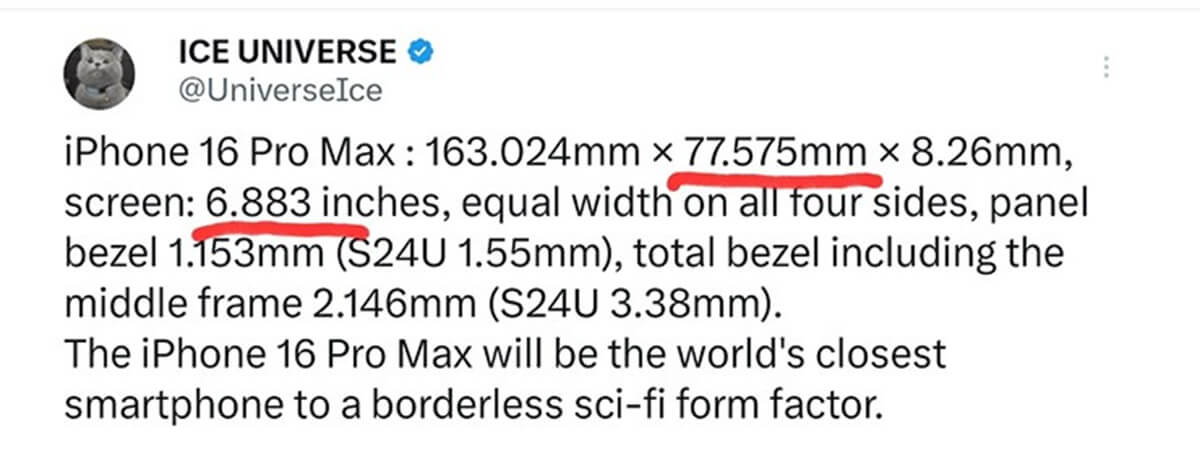 iPhone 16 Pro Max bứt phá với viền màn hình mỏng nhất từ trước đến nay - Hình 1 iPhone 16 Pro Max bứt phá với viền màn hình mỏng nhất từ trước đến nay - Hình 1