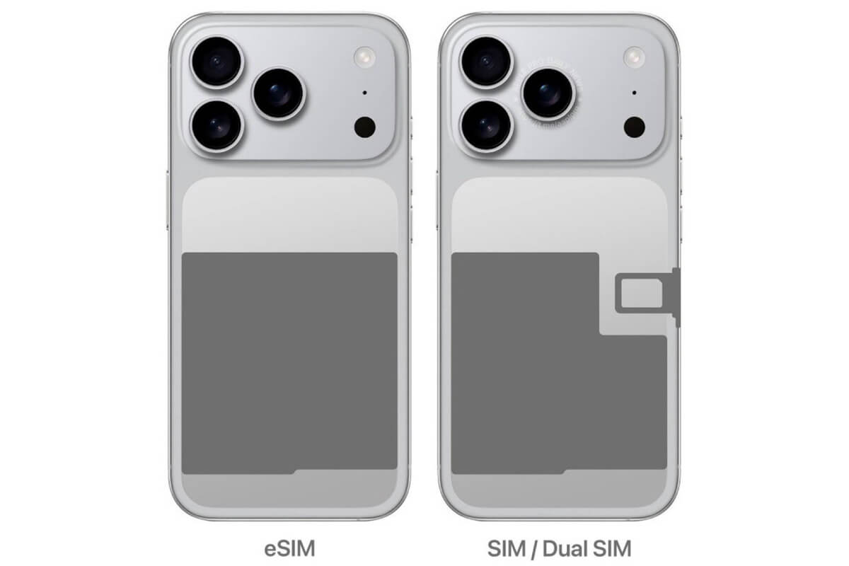 eSIM giúp tiết kiệm không gian bên trong máy, cho phép tăng dung lượng pin iPhone 17 Pro eSIM