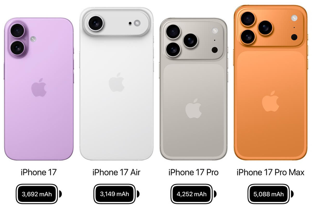 Pin iPhone 17 cải thiện so với iPhone 16 Pin iPhone 17