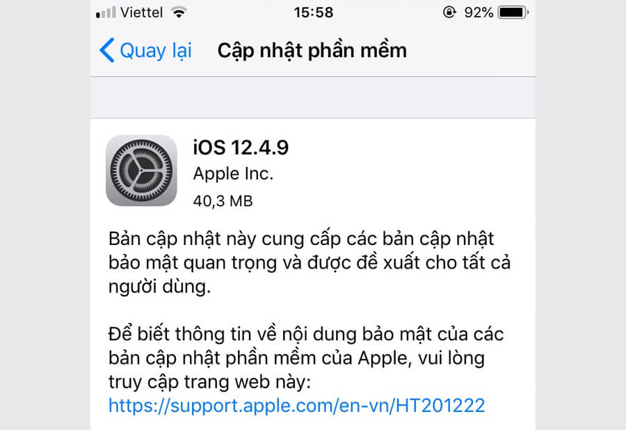 iPhone và iPad đời cũ đón "tin vui" với iOS 12.4.9 mới được Apple phát hành
