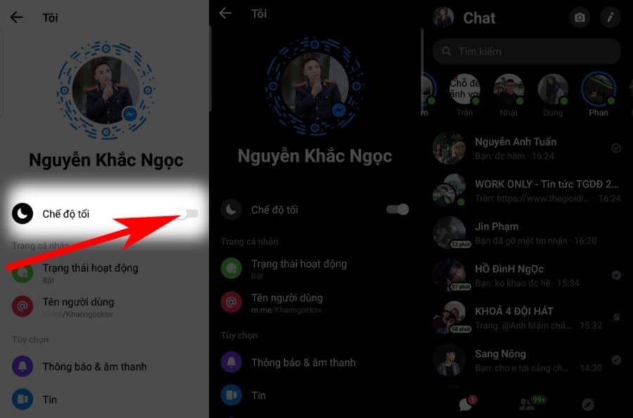 Kích hoạt chế độ nền tối bị ẩn cho ứng dụng Facebook Messenger trên smartphone Android - Hình 2 Kích hoạt chế độ nền tối bị ẩn cho ứng dụng Facebook Messenger trên smartphone Android - Hình 2