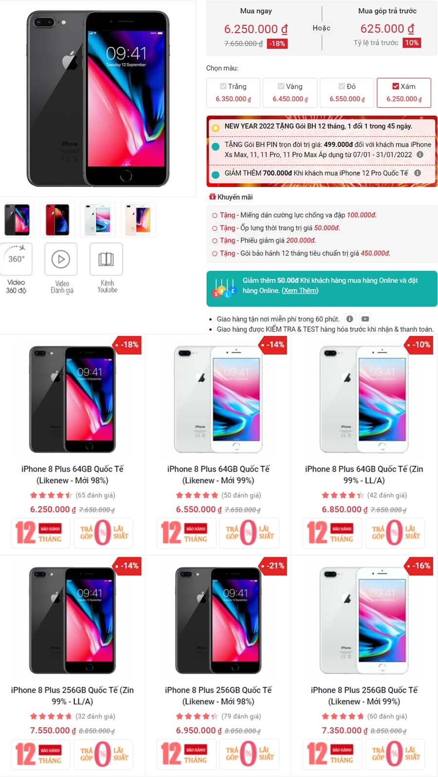 Kiếm smartphone xịn giá rẻ? Hãy chọn ngay iPhone 8 Plus đang được giảm giá siêu ngon Kiếm smartphone xịn giá rẻ? Hãy chọn ngay iPhone 8 Plus đang được giảm giá siêu ngon