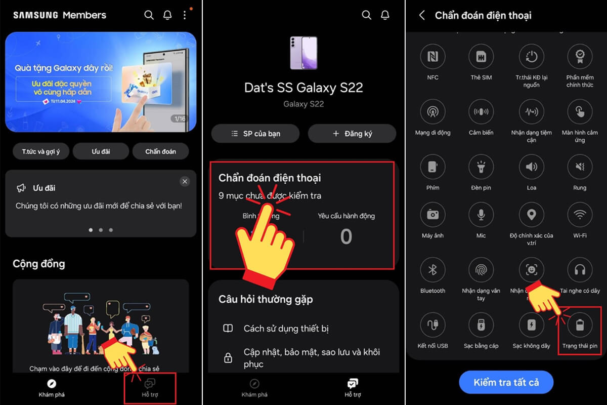 Cách kiểm tra độ chai pin iPhone, điện thoại Android chuẩn xác nhất 2025 - Hình 2 Cách kiểm tra độ chai pin điện thoại Samsung