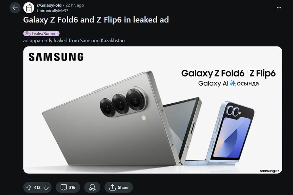 Lộ diện hình ảnh Galaxy Z Fold 6 và Z Flip 6, thiết kế nhiều đổi mới - Hình 1 Lộ diện hình ảnh Galaxy Z Fold 6 và Z Flip 6 - Hình 1