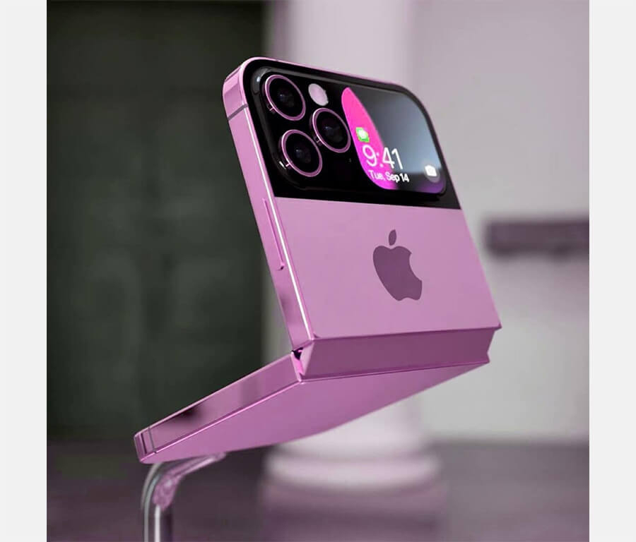 Lộ diện iPhone Flip màu hồng: Thiết kế vỏ sò như Z Flip3 5G, đảm bảo sẽ đốn tim chị em - Hình 1