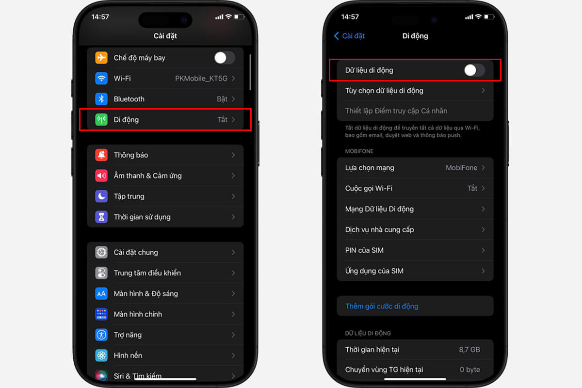 Tắt hoàn toàn mạng di động khi không có sóng để tránh hao pin Cách tắt dữ liệu di động để tiết kiệm pin