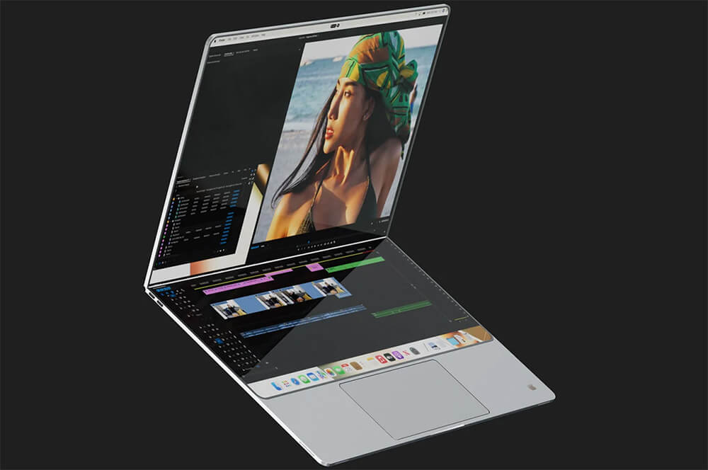 Cùng chiêm ngưỡng chiếc MacBook có đến 2 màn hình  Macbook 2 màn hình - Hình 2