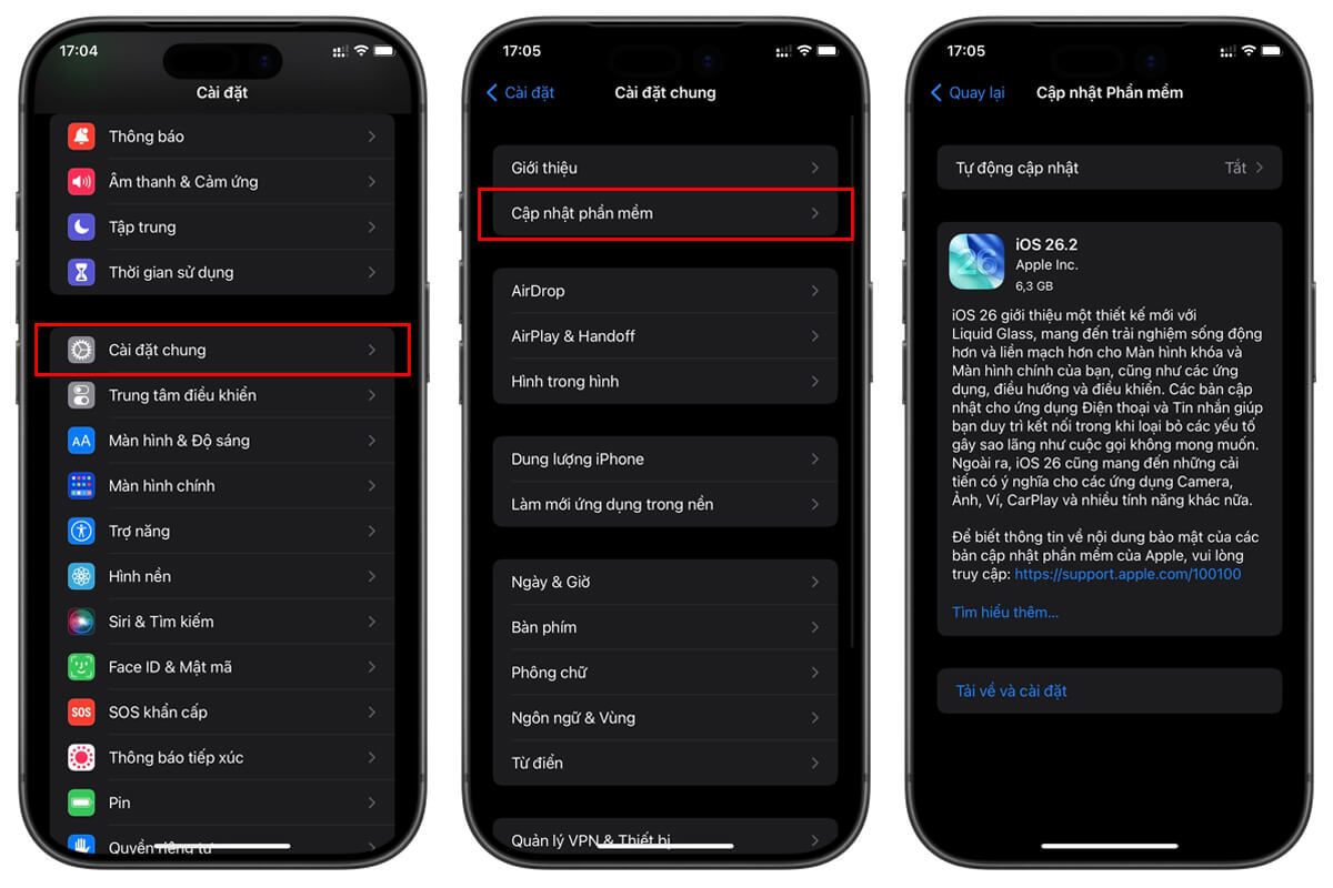 Cập nhật iOS mới nhất
