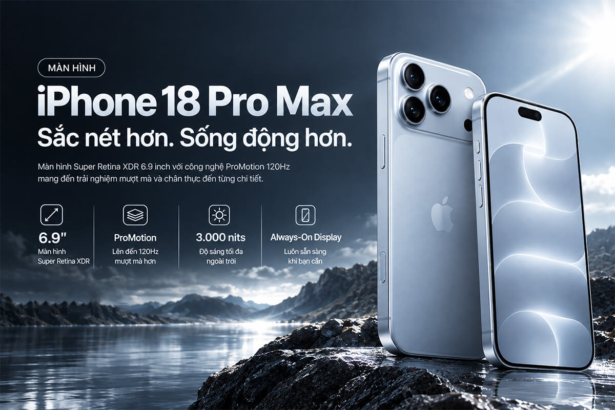 Màn hình iPhone 18 Pro Max Màn hình iPhone 18 Pro Max