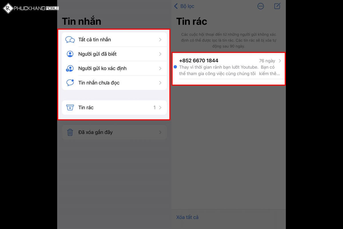 Báo cáo tin nhắn rác iPhone Báo cáo tin nhắn rác iPhone