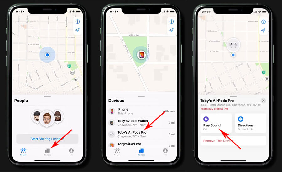 Mẹo nhỏ giúp tìm lại tai nghe AirPods, AirPods Pro thất lạc - Hình 3 Mẹo nhỏ giúp tìm lại tai nghe AirPods, AirPods Pro thất lạc - Hình 3