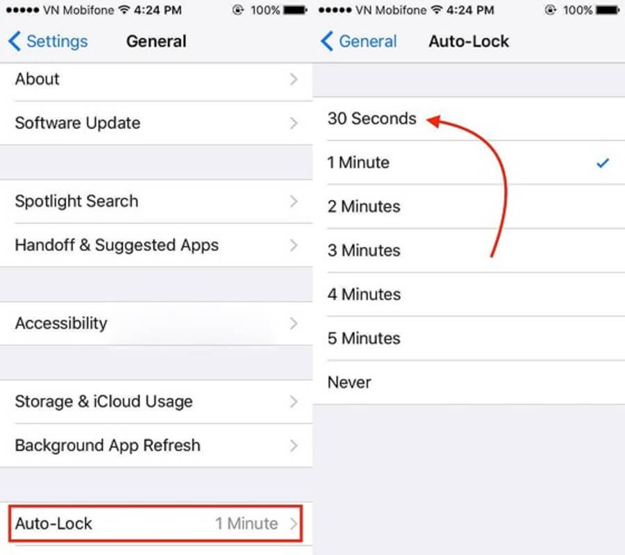 Giảm độ sáng màn hình.