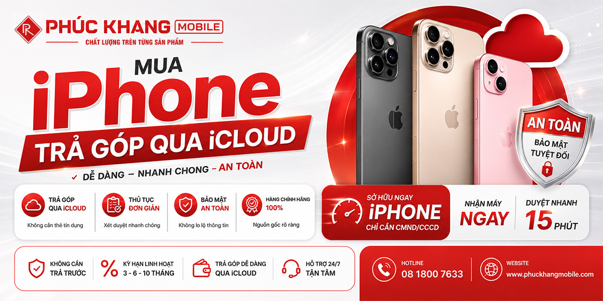Mua iPhone trả góp bằng iCloud