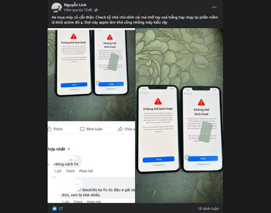 Nhiều mẫu iPhone bỗng nhiên bị báo dạng mất cắp và không thể kích hoạt - Hình 1