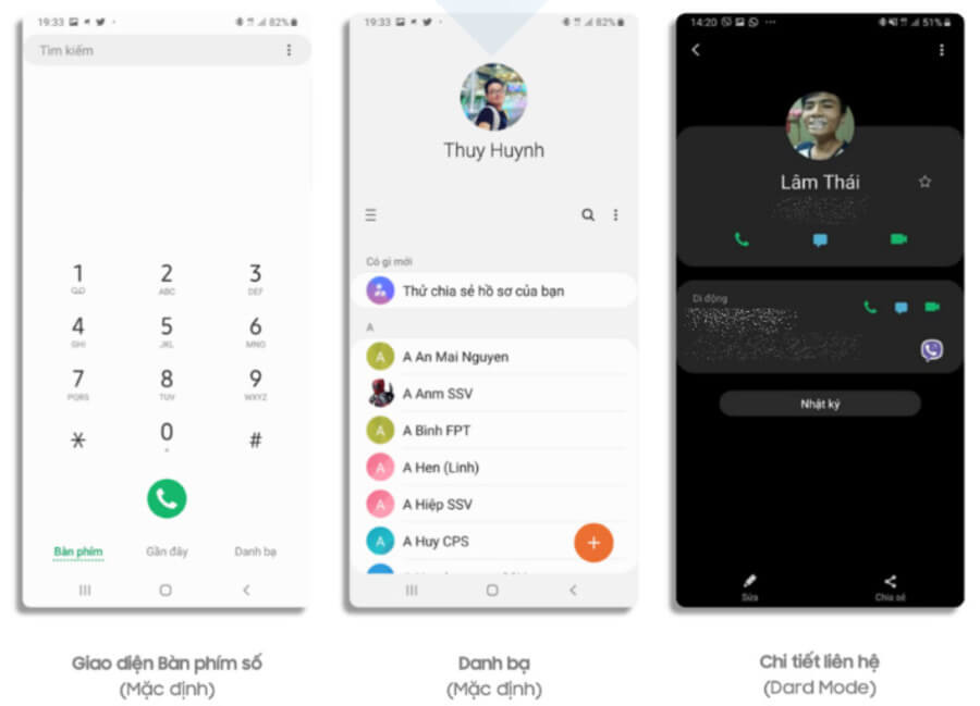 Nghe gọi & Danh bạ