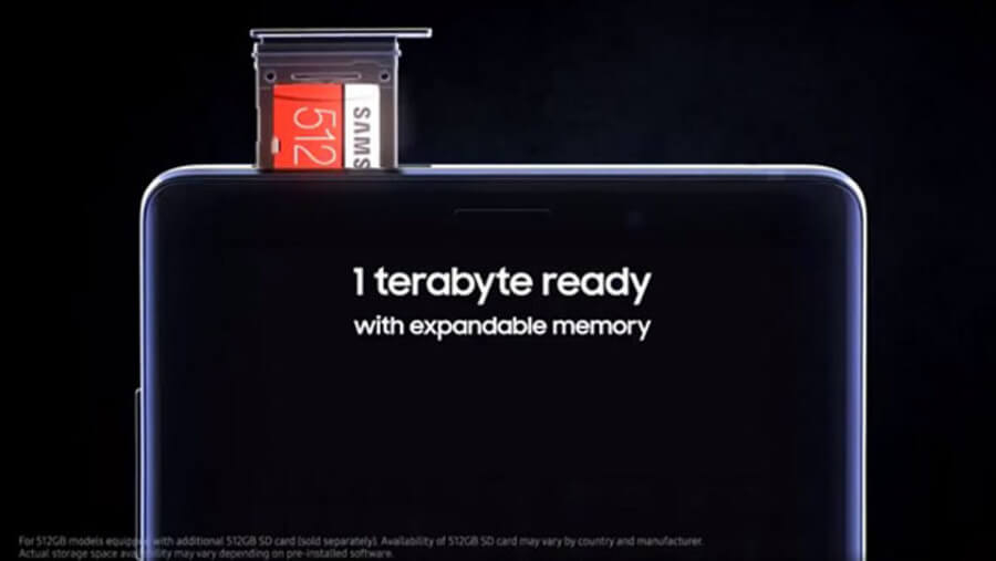 Với Note 9 bạn có thể mở rộng bộ nhớ tới 1TB. Với Note 9 bạn có thể mở rộng bộ nhớ tới 1TB.