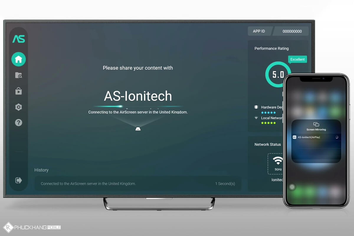 Cách phản chiếu màn hình iPhone lên TV bằng AirScreen