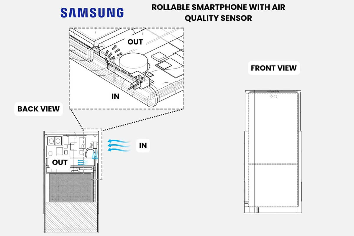 Rò rỉ thiết kế mẫu điện thoại cuộn mới của Samsung 