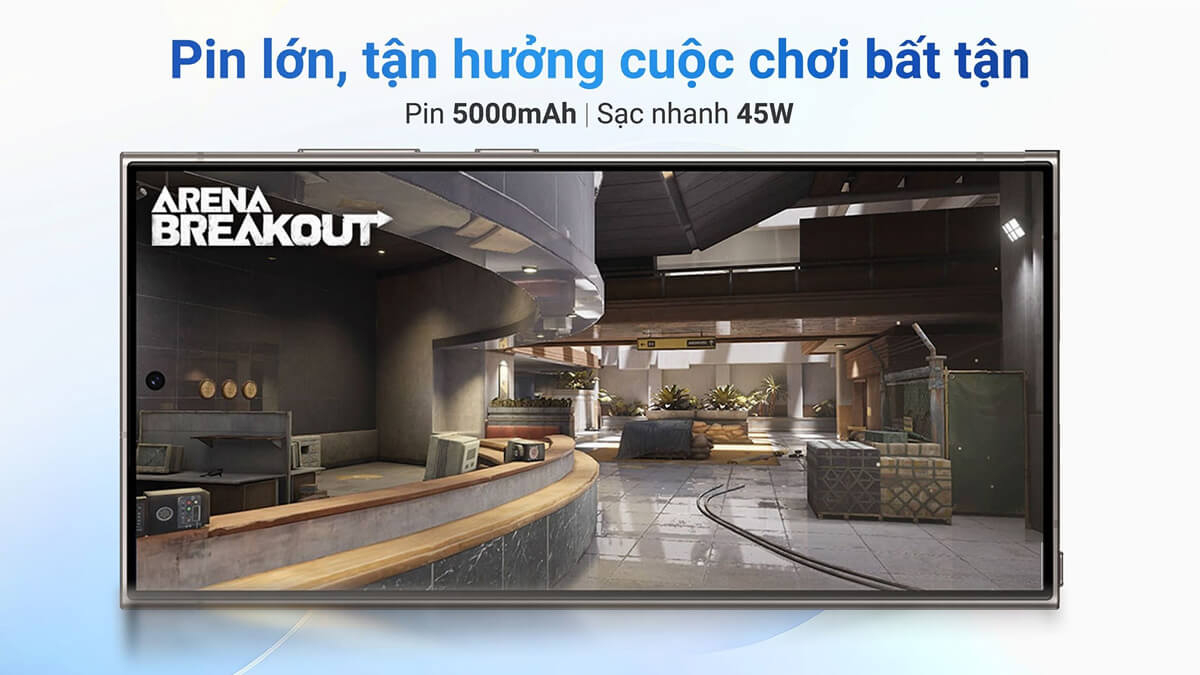 Pin 5000mAh và sạc nhanh 45W trên Samsung Galaxy S25 Ultra 512GB