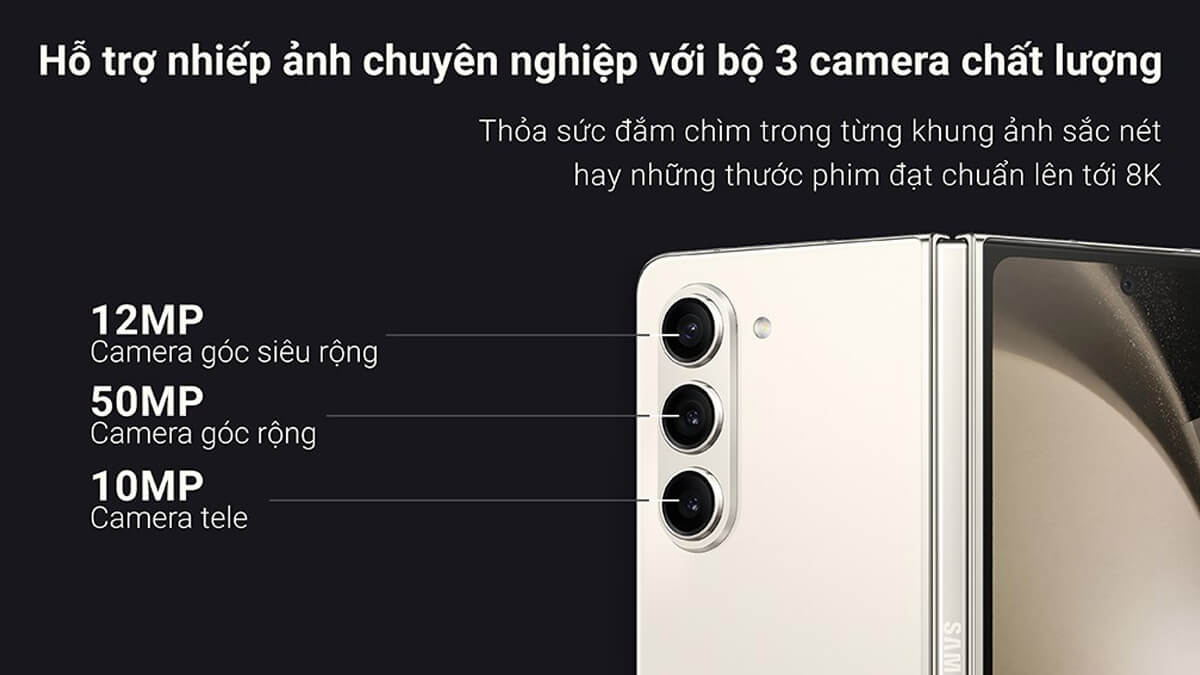 Camera Samsung Galaxy Z Fold5 - Màu sắc sống động, chi tiết rõ nét