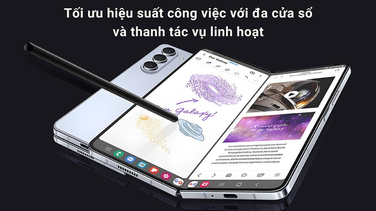 Galaxy Z Fold5 Flex Mode - Tăng cường khả năng làm việc đa nhiệm mượt mà