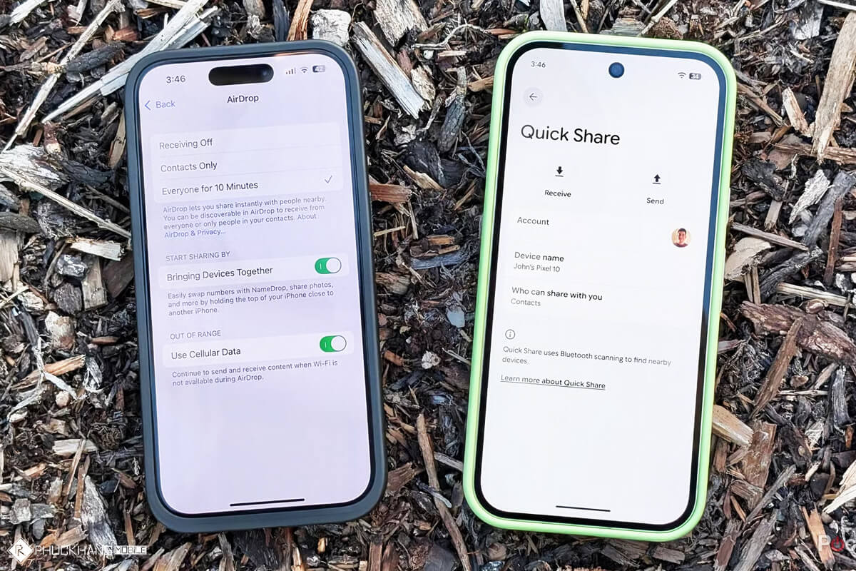 Gửi ảnh iPhone cho Samsung