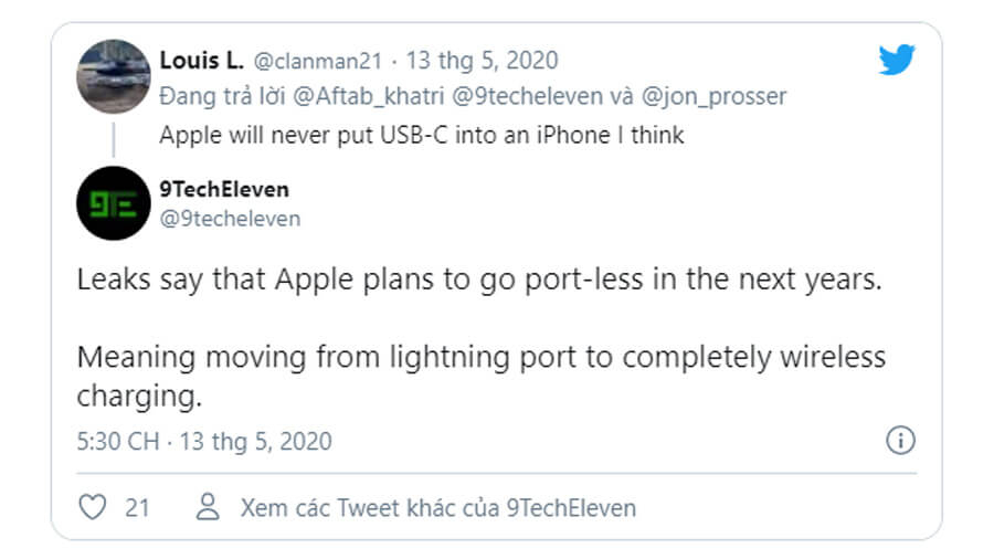 Sẽ có ít nhất một phiên bản iPhone 13 không có cổng kết nối - Hình 2 Sẽ có ít nhất một phiên bản iPhone 13 không có cổng kết nối - Hình 2