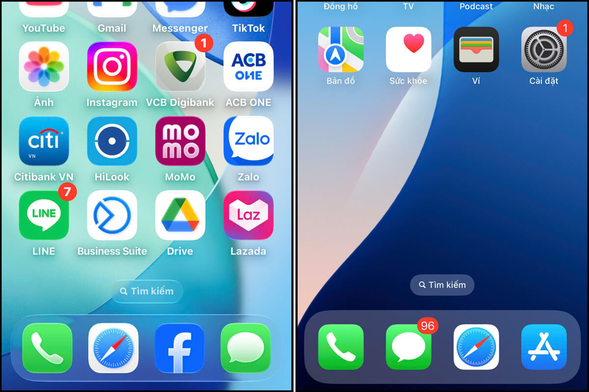 Màn hình ứng dụng iOS 26 Màn hình ứng dụng iOS 26