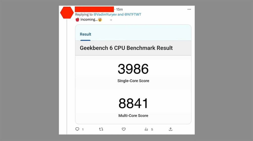 iPhone 15 Pro đạt điểm GeekBench 