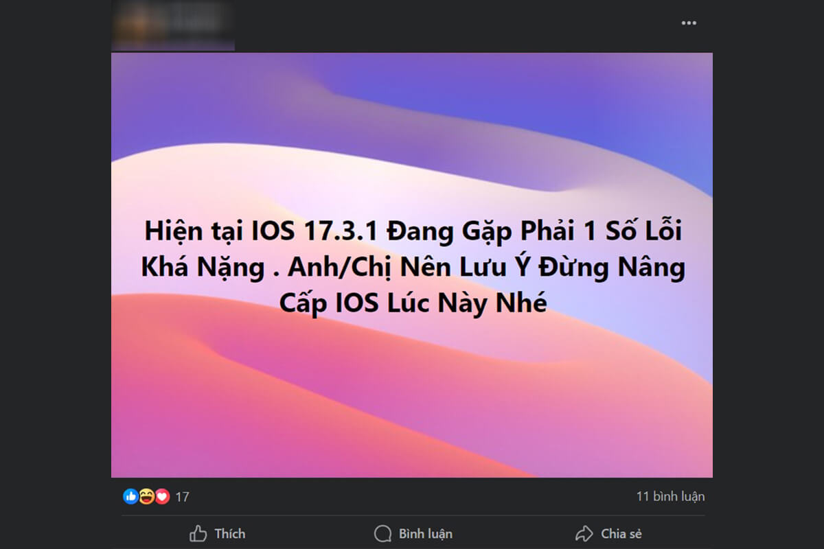 Thực hư việc iOS 17.3.1 gặp nhiều lỗi liên quan đến phần mềm - Hình 1