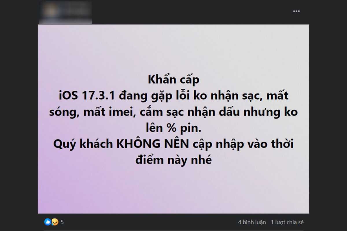 Thực hư việc iOS 17.3.1 gặp nhiều lỗi liên quan đến phần mềm - Hình 2