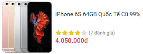 iPhone 6S 64GB Quốc Tế Cũ 99%