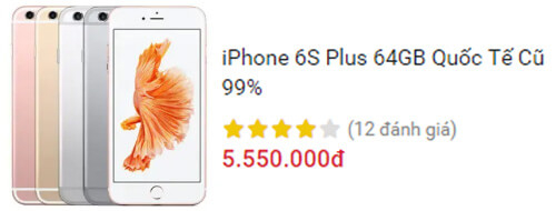 iPhone 6S Plus 64GB Quốc Tế Cũ 99%