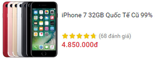 iPhone 7 32GB Quốc Tế Cũ 99%
