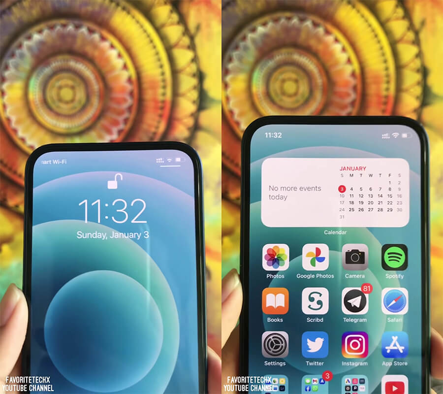 Xuất hiện video trên tay iPhone 13 (iPhone 12s) với màn hình không "tai thỏ" - Hình 1