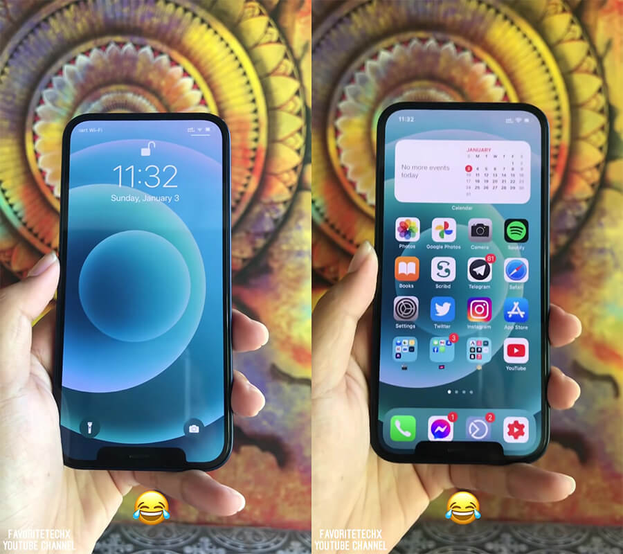 Xuất hiện video trên tay iPhone 13 (iPhone 12s) với màn hình không "tai thỏ" - Hình 2
